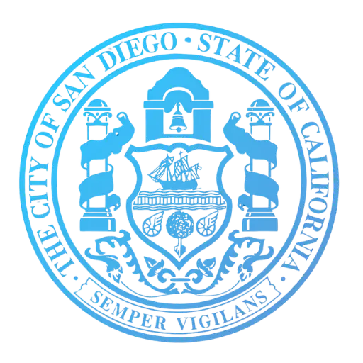 San Diego City Seal, Location