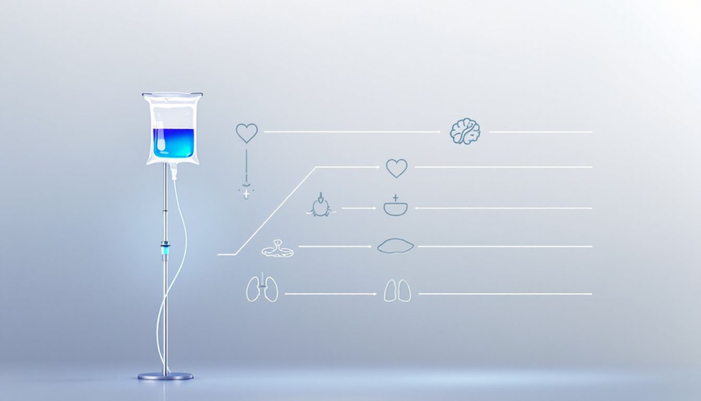 A chart illustrating the key benefits of IV infusion therapy.