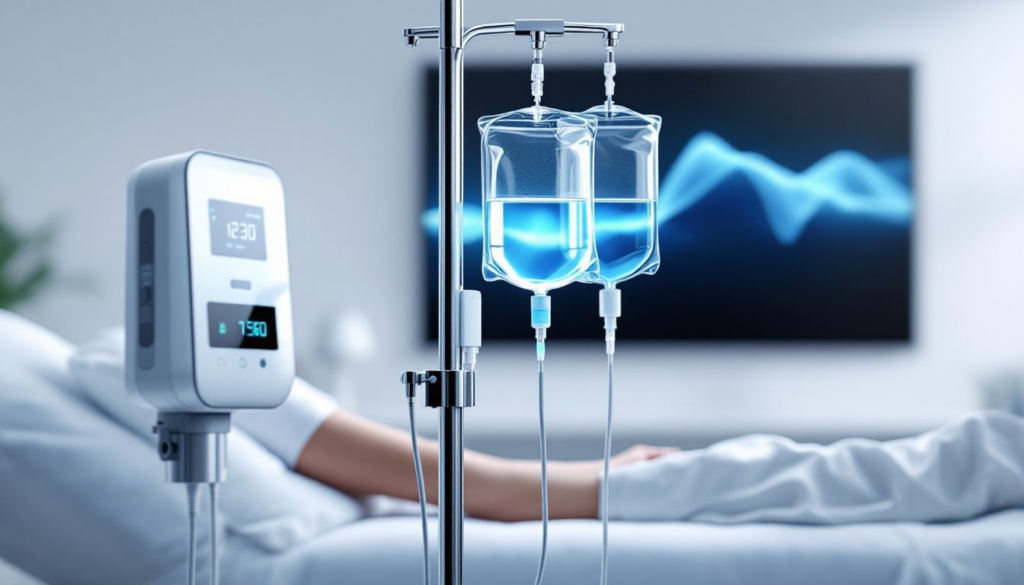 An overview of IV infusion therapy components and equipment.