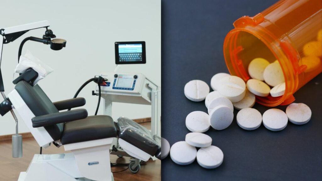 TMS compared to pharmaceutical medication treatment