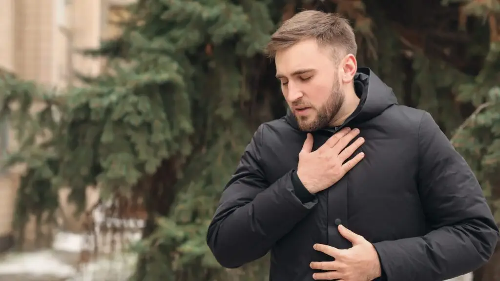 a man experiencing an Asthma attack