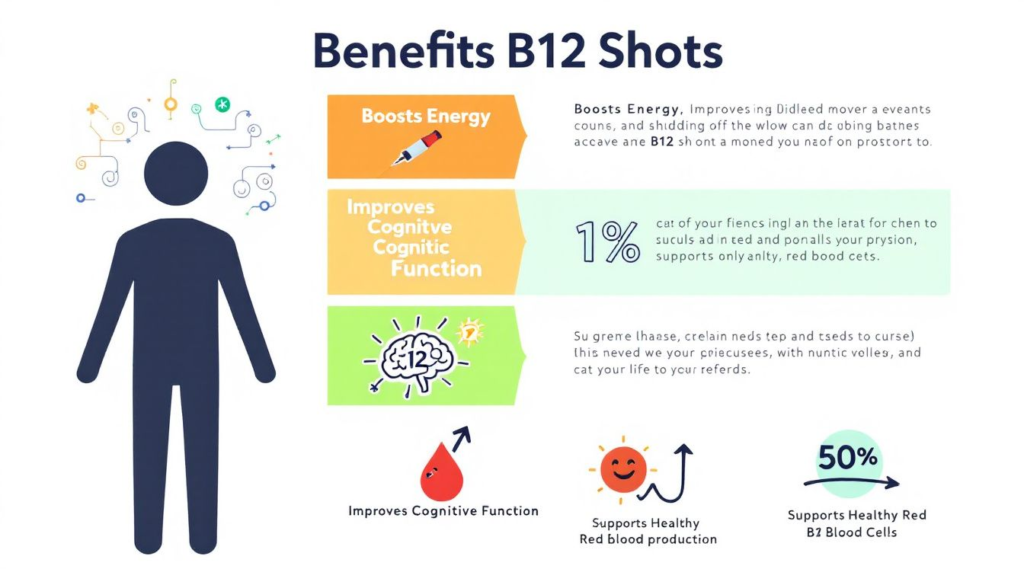 A visual representation of potential side effects of B12 vitamin shots.