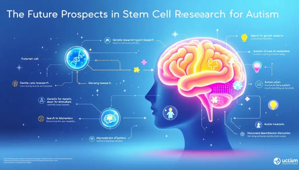 Future prospects in stem cell research for autism, illustrating potential advancements.