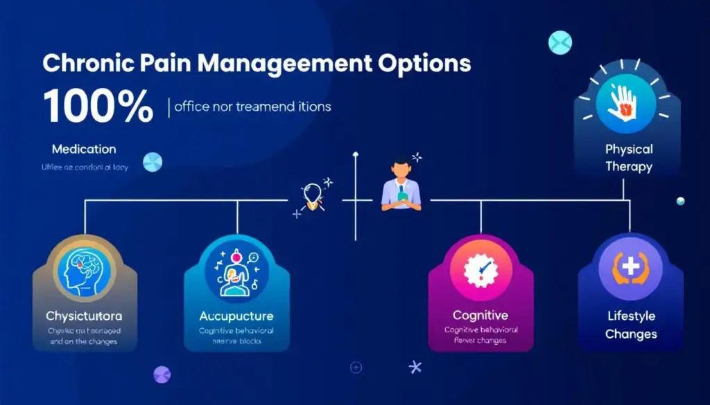 A visual representation of various treatment options for chronic pain management.